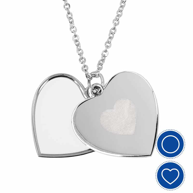 Colgante corazón con corazón grabado personalizado