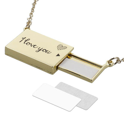 Colgante  "I love you" plateado personalizado