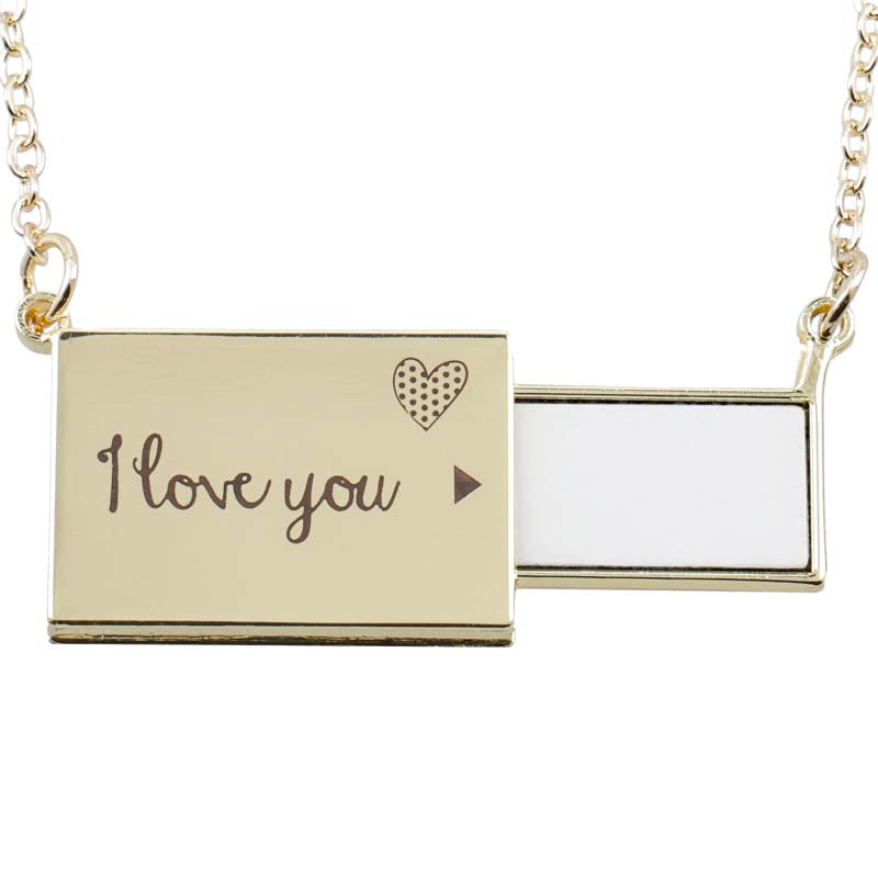 Colgante  "I love you" plateado personalizado