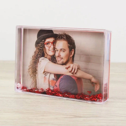 Portafotos de agua corazones