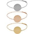 Pulseras medalla redonda grabada