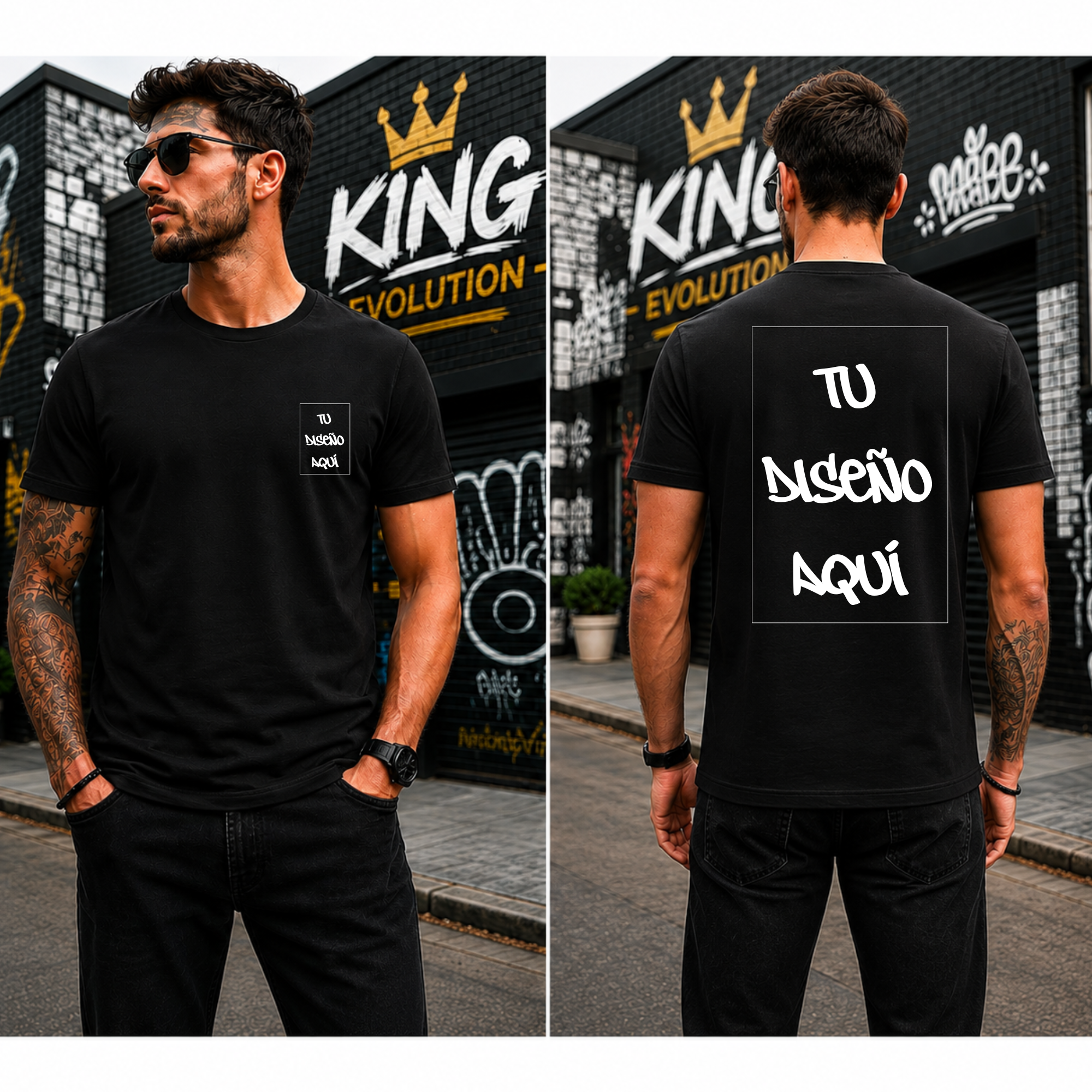 Camiseta + Logo pecho + espalda 30 cm