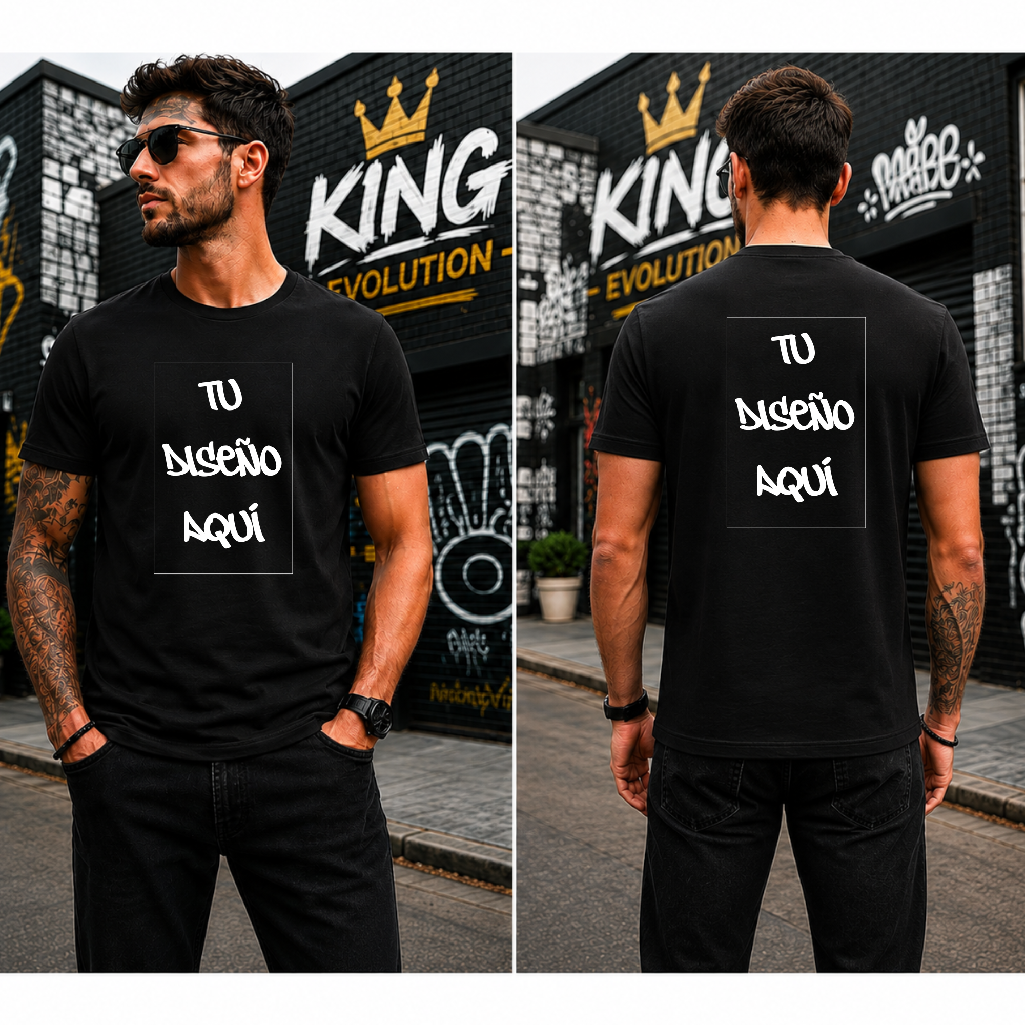 Camiseta+ Dos estampaciones A4